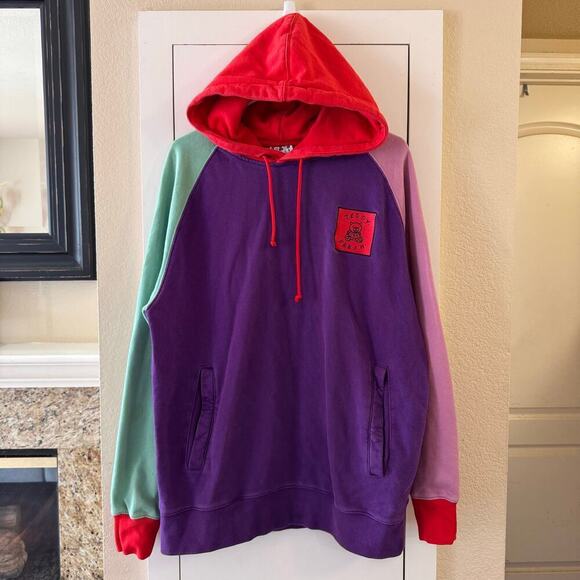 Teddy Fresh Colorblock Heavyweight Men’s Hoodie Sweatshirt Pockets Cotton Medium - Picture 2 of 7